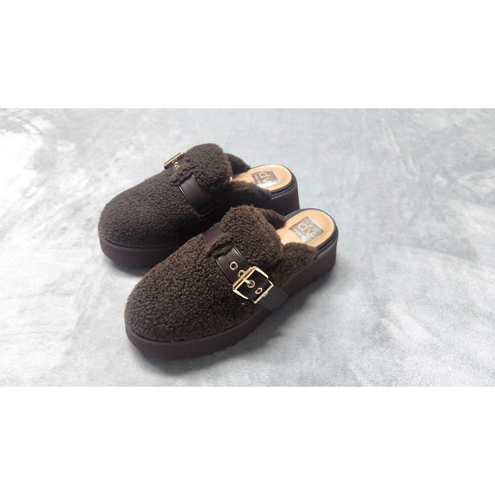 Dolce Vita Women's Brown Size 7 Cozy Slip On Mule Shoes Slippers New without Box
